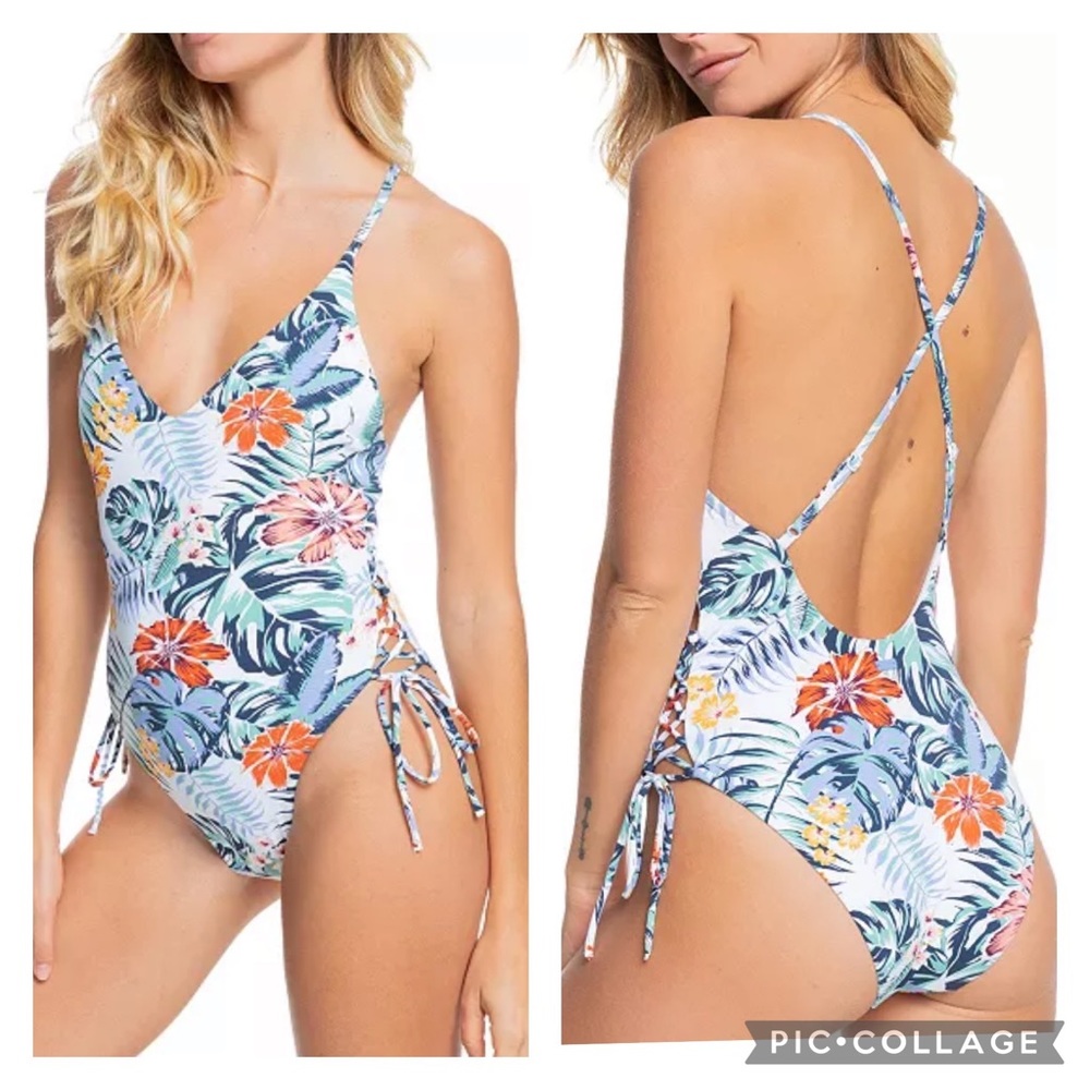 ROXY Printed Beach Classics One-Piece Swimsuit S
